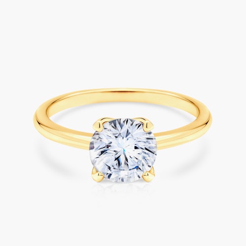 Pierścionek zaręczynowy SAVICKI: złoty, biały szafir